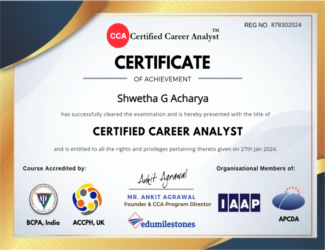 CCA Certificate